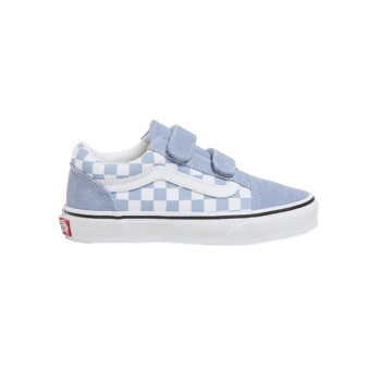 Vans Kids Old Skool V Checkerboard - Blue/White