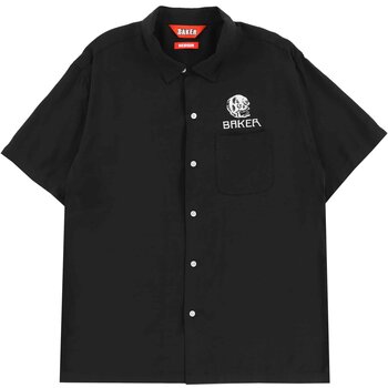 Baker Skull Button Up Shirt - Black