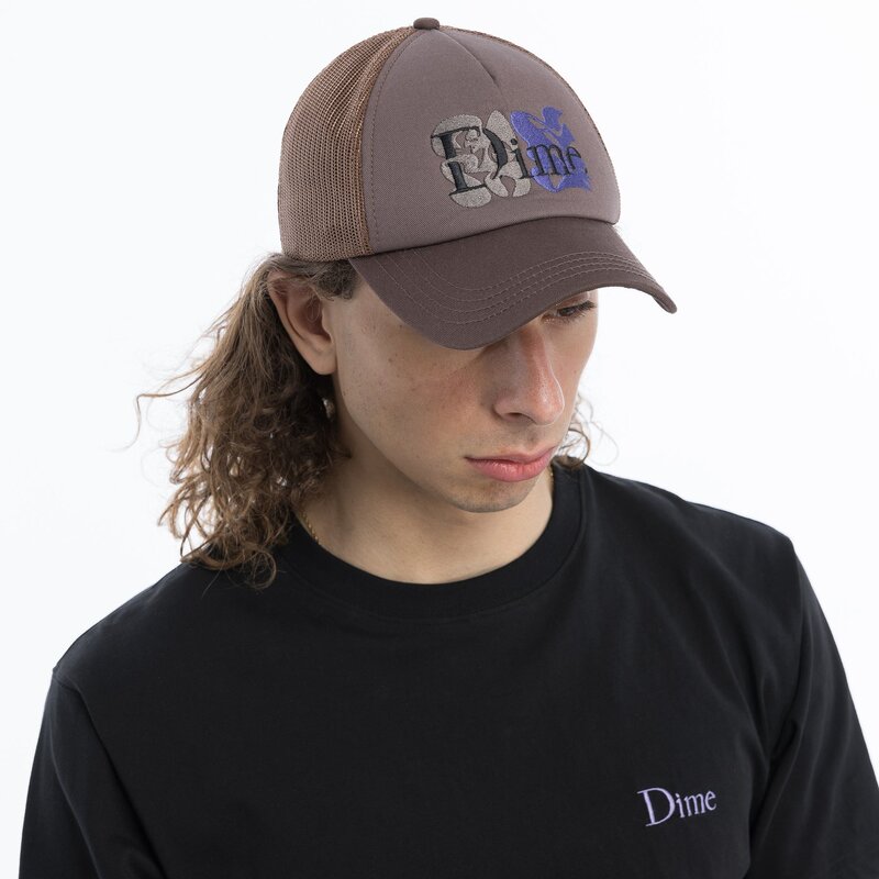 Dime Classic Duo Trucker Cap - Brown - Palm Isle Skate Shop