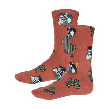 Psockadelic Dude Ranch Chaussettes - Sable Foncé