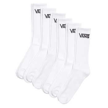 Vans Classic Crew Sock 6-Pack - White