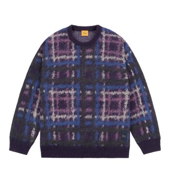 Dime Plaid Mohair Knit - Purple