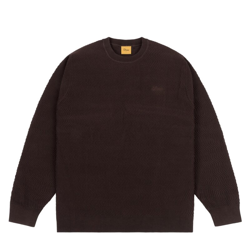 Dime Wave Cable Knit Chocolate Palm Isle Skate Shop