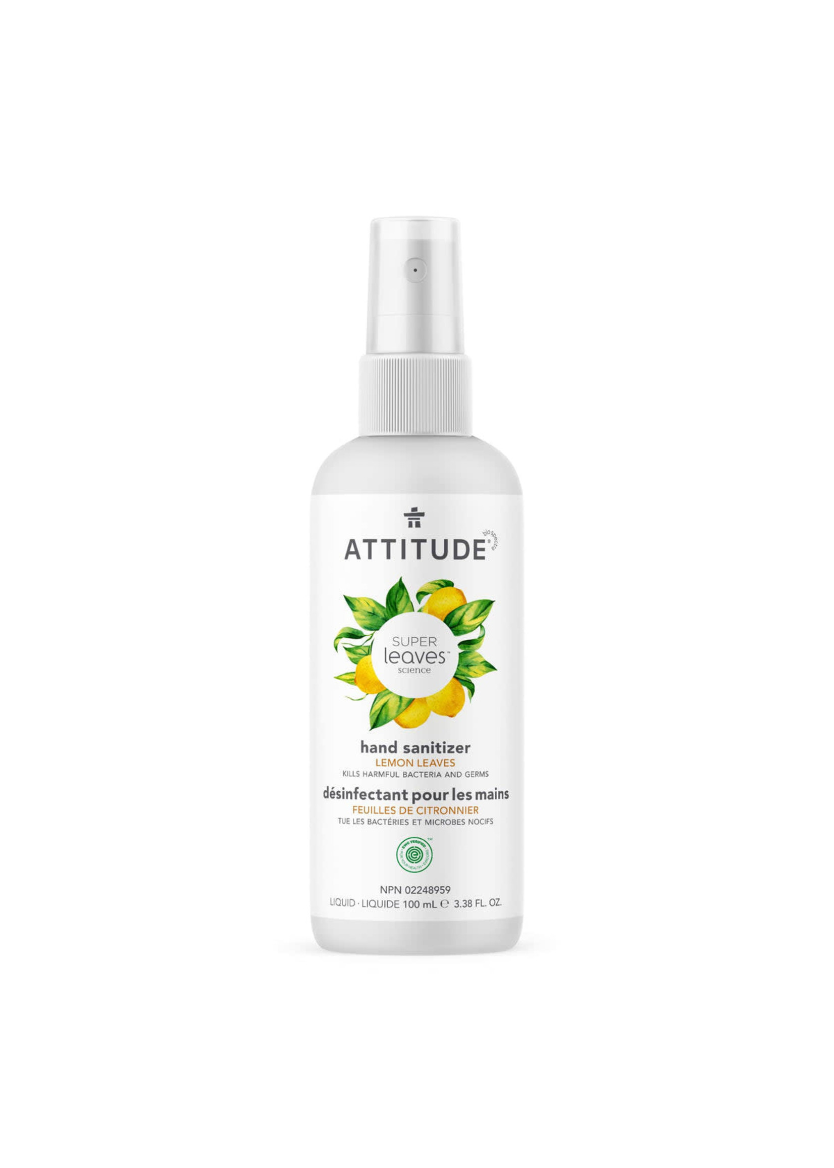 Attitude Attitude Nature+ - Lemon Leaves Hand Sanitizer Spray