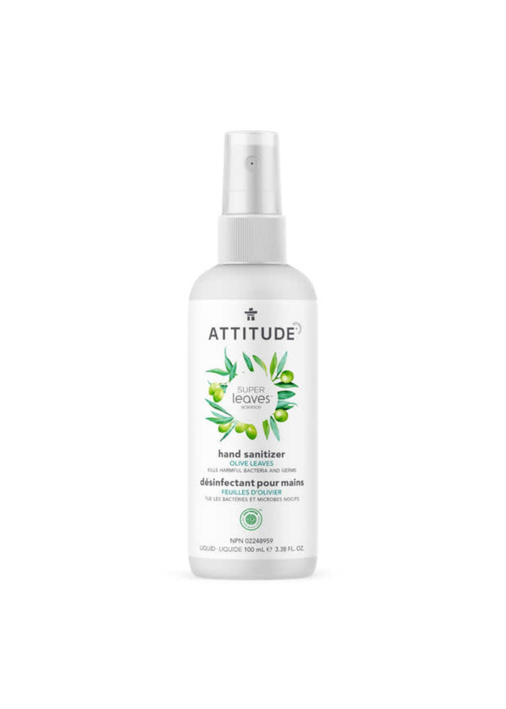 Attitude Attitude Nature+ - Olive Leaves Hand Sanitizer Spray