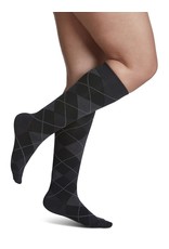 Sigvaris Sigvaris 143 Microfiber Shades Compression Socks - Onyx Argyle