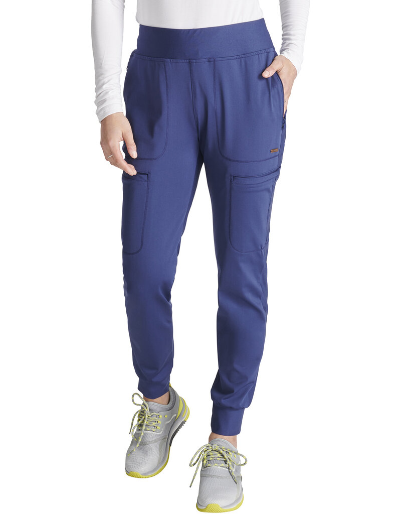 Cherokee Statement Mid Rise Tapered Leg Drawstring Pant in Navy - All Med  Express