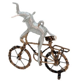 Kenya Cycling Elephant Statue