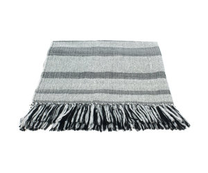 Allpa Storm Cloud Alpaca Fringed Throw