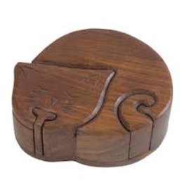 Sasha Association for Crafts Producers Napping Kitty Puzzle Box