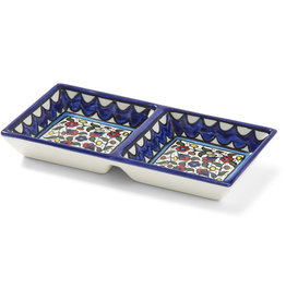 West Bank Wild Flowers Ceramic Double Tray