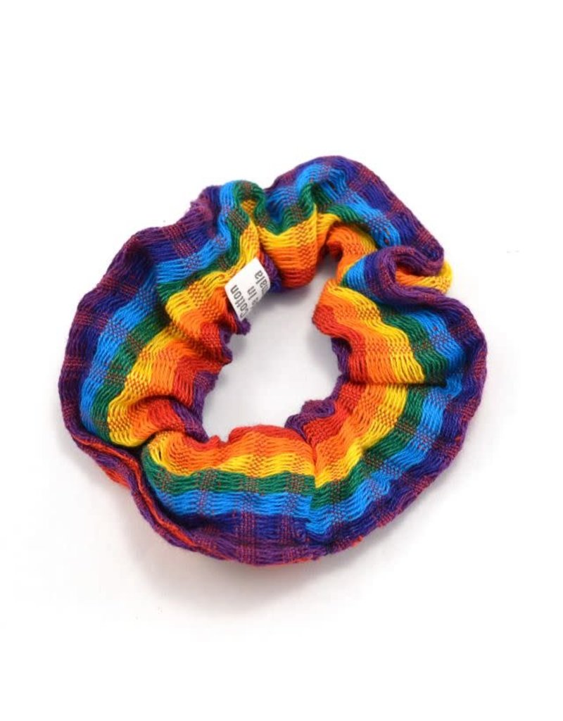 Guatemala Rainbow Hair Scrunchies