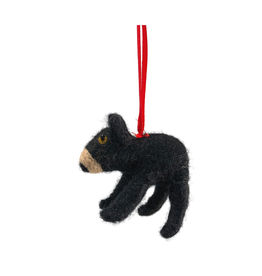 Nepal Felt Woodland Bear Ornament