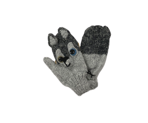 Andes Gifts Child Wolf Mittens