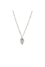 India Silver Plated Mini Leaf Necklace