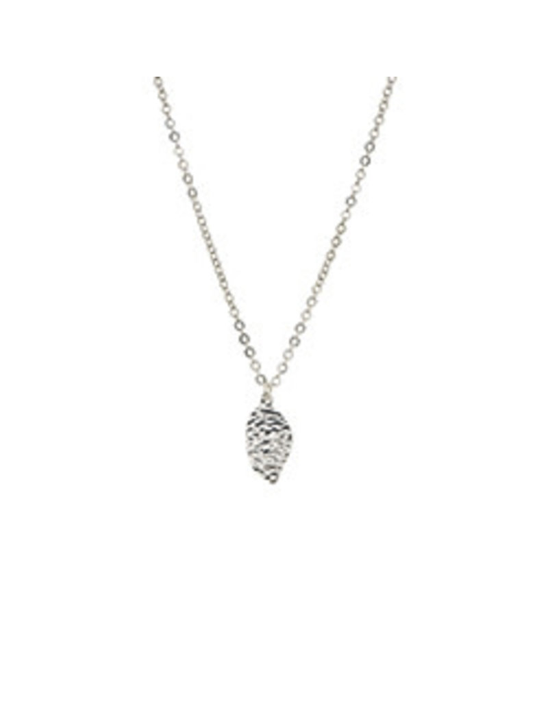 India Silver Plated Mini Leaf Necklace