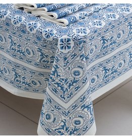 India Blue Floral Tablecloth 60"x90"
