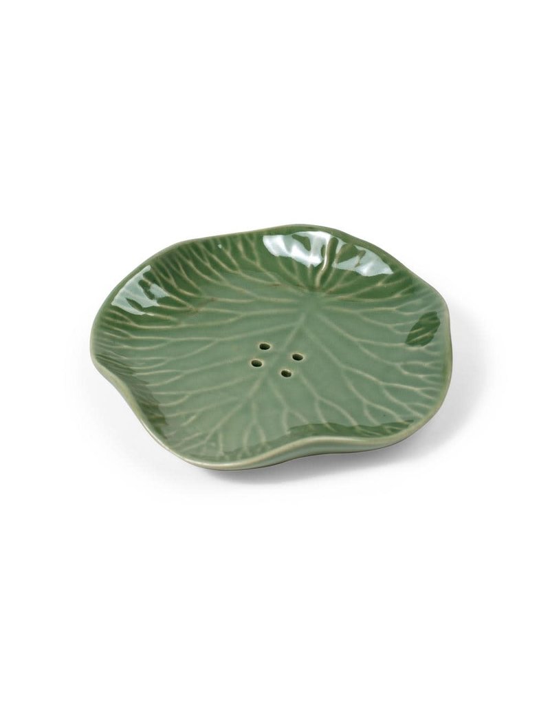 Indonesia Green Lily Pad Soap Dish