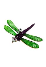Egypt Glass Dragonfly Green & Purple