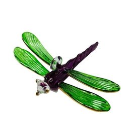 Egypt Glass Dragonfly Green & Purple