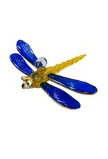 Egypt Glass Dragonfly Blue & Yellow