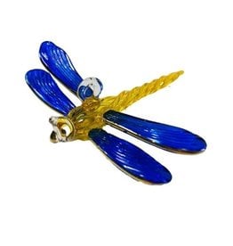 Egypt Glass Dragonfly Blue & Yellow