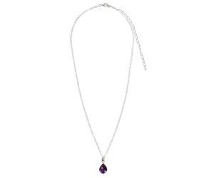 Allpa Amethyst Silver Pendant Necklace