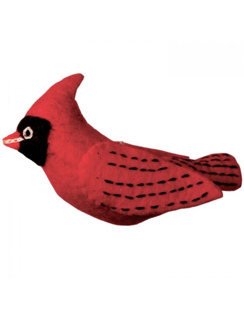 Nepal Wild Woolie Bird Cardinal Ornament