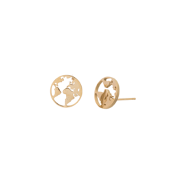 China Gold World Stud Earrings