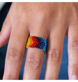 Guatemala Rainbow Beaded Ring