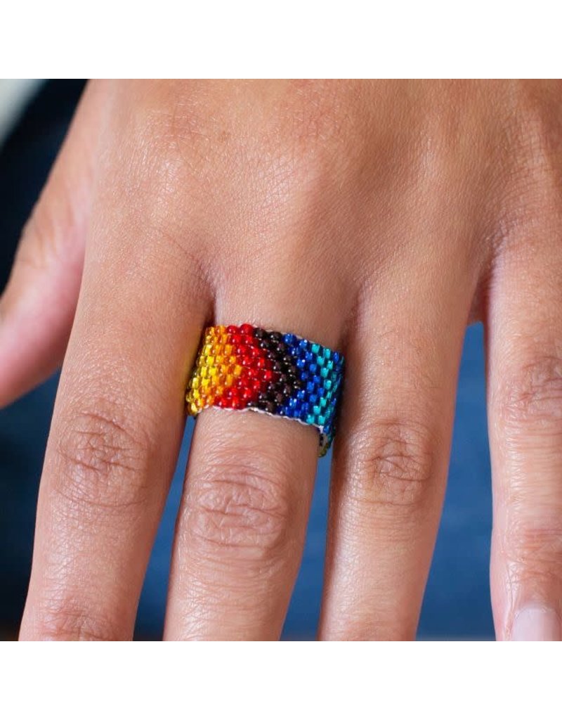 Guatemala Rainbow Beaded Ring