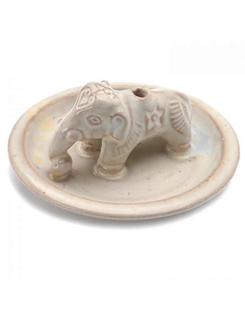 Nepal Ceramic Elephant Incense Holder