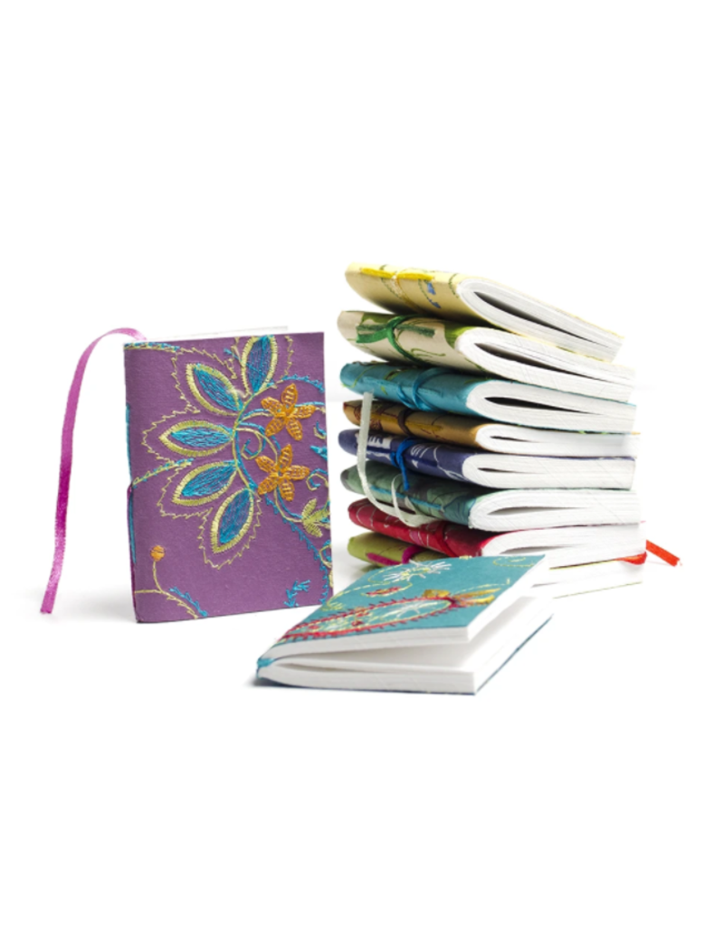 India Mini Embroidered Recycled Journal