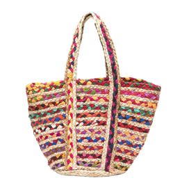 India Chindi Tote Basket