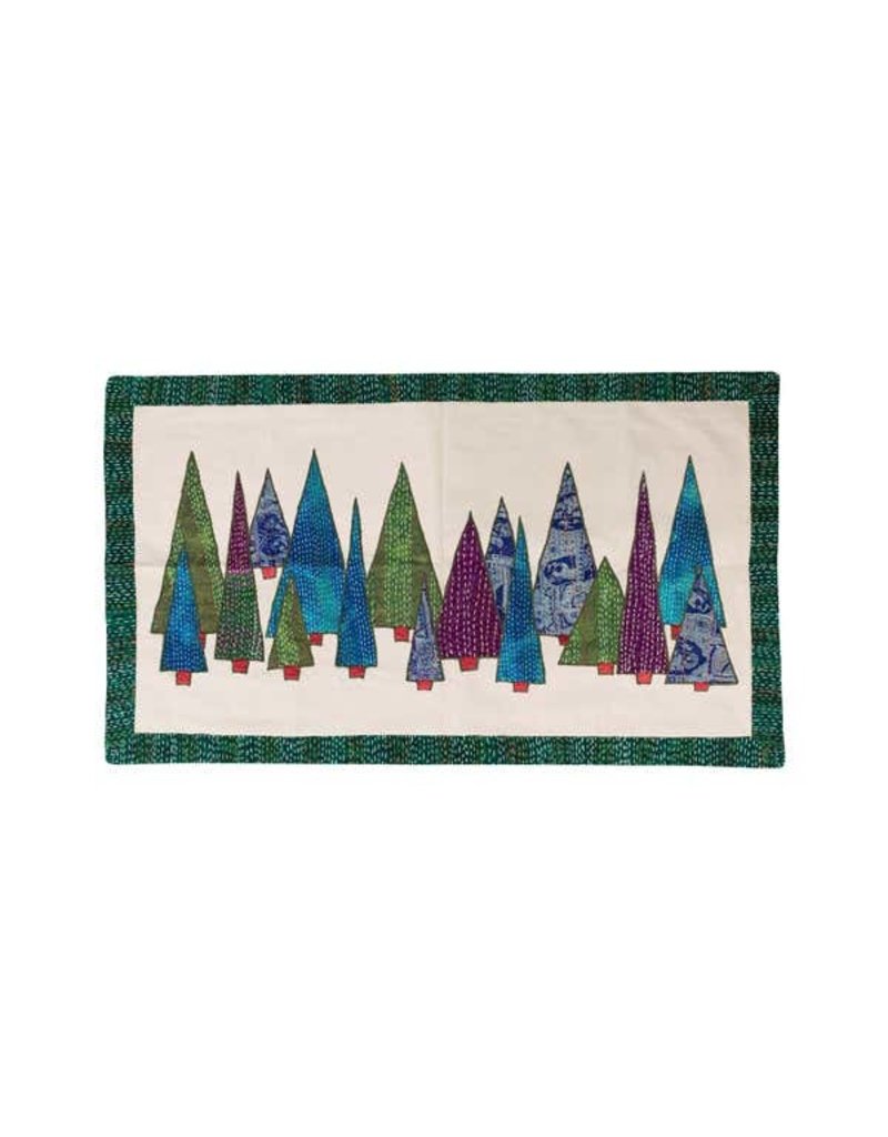 India Kantha Forest Wall Hanging