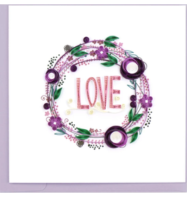 Quilling Card Love Wreath Card