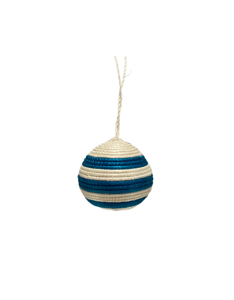 Rwanda Striped Woven Ball Ornament