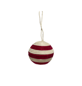 Rwanda Striped Woven Ball Ornament