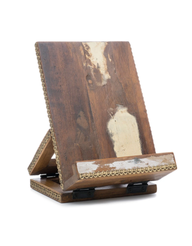 India Tablet and Book Stand Reclaimed Wood