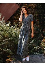 India Black Dotted Maxi Dress