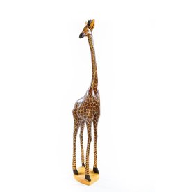 Kenya Wooden Giraffe Sculpture