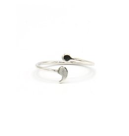 Peru Semi-Colon Silver Ring