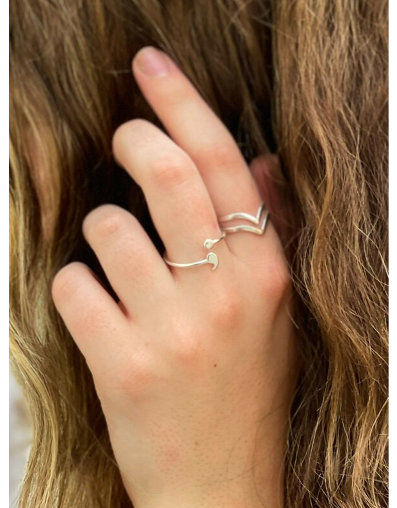 Semi Colon Silver Ring Villages Calgary