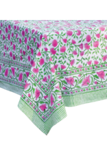 India Tablecloth Fuchsia & Green 60"x90"