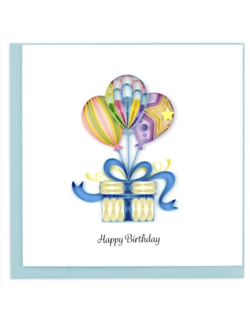 Vietnam Balloon Present Birthday Card