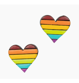 Colombia Rainbow Heart Gourd Earrings