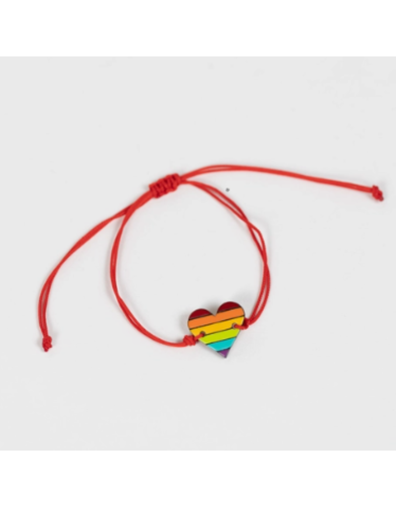 Colombia Rainbow Heart Gourd Bracelet