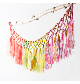 India Gold & Sari Macrame Garland