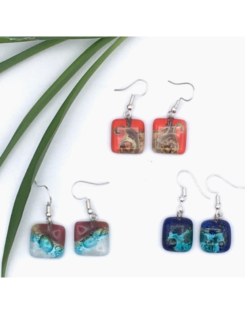 Nicaragua Small Glass Earrings assorted shapes