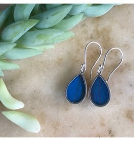 Peru Butterfly Earrings Blue Morpho